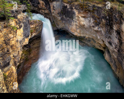 Unnamed waterfall in Beauty Creek. Jasper National Park, Aberta Canada Stock Photo