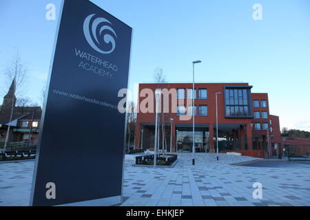 An exterior view of Waterhead Academy - a school in Oldham UK Stock Photo