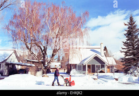 HAILEY, IDAHO - January 15:  Hailey, Idaho on January 15, 1998. Stock Photo