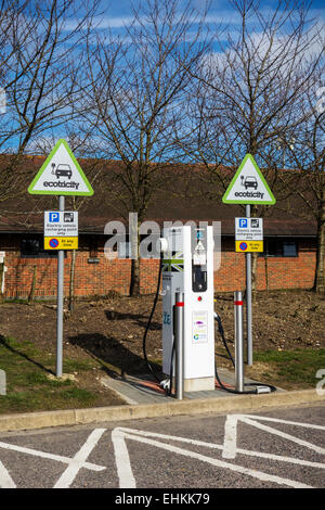 Vehicle electric charging point. Stock Photo