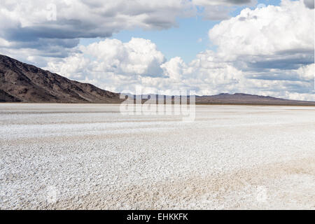 Drought stricken dry lake bed in California's Mojave Desert National Preserve. Stock Photo