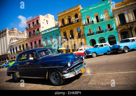 Classic car on the Paseo de Marti, Havana, Cuba