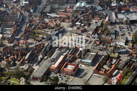 aerial view of Ripon town centre (but actually a city centre) North Yorkshire, UK Stock Photo