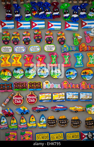 Fridge magnets for sale at a tourist site in Cuba Stock Photo