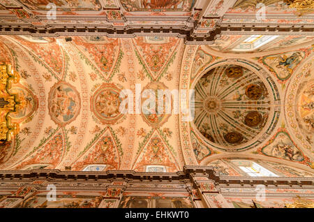 The ornate roof of the chapel of the Hospital de los Venerables Sacerdotes, Seville, Spain. Stock Photo
