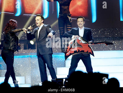 Ant and Dec's Takeaway on Tour!' at Liverpool Echo Arena Featuring: Anthony McPartlin,Declan Donnelly Where: Liverpool, United Kingdom When: 10 Sep 2014 Stock Photo