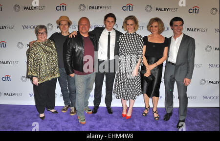 Los Angeles, California, USA. 15th Mar, 2015. Kathy Bates, Denis O'Hare, Michael Chiklis, Evan Peters, Sarah Paulson Jessica Lange, Finn Wittrock attending The Paley Center For Media's 32nd Annual PALEYFEST L.A. ''American Horror Story: Freak Show'' held at the Dolby Theatre in Hollywood, California on March 13, 2015. 2015 . 2015 Credit:  D. Long/Globe Photos/ZUMA Wire/Alamy Live News Stock Photo