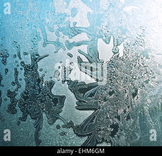 ice pattern on a window Stock Photo