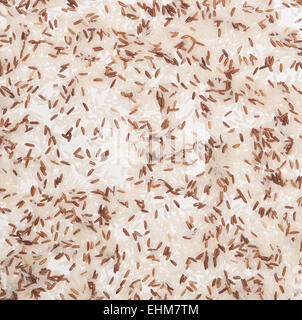 uncooked brown rice Stock Photo