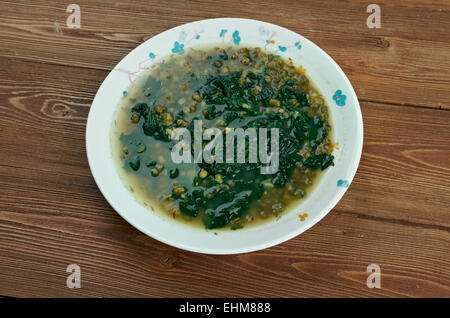 Palak Moong Dal - Indian dish with spinach and moong dal Stock Photo