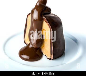 candy cane on a white saucer. The image is composed of six photos Stock Photo