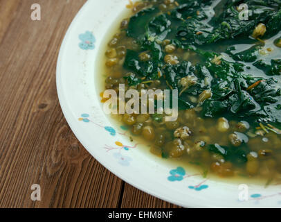 Palak Moong Dal - Indian dish with spinach and moong dal Stock Photo