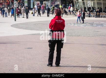 Town Centre Ranger on duty in The Square, Bournemouth, Dorset, England, UK Stock Photo