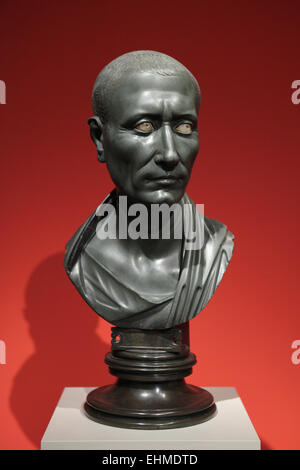 Gaius Julius Caesar. Roman graywacke bust from 1-50 AD, known as The Green Ceasar. Altes Museum, Berlin, Germany. Stock Photo