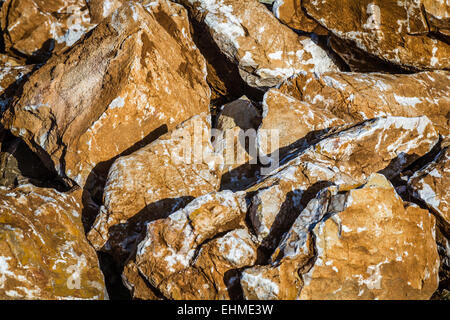Close view of natural stones for exterior decoration Stock Photo