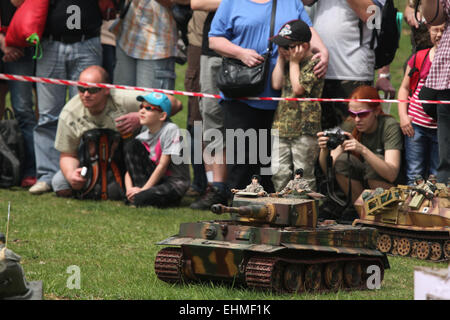 Scale models attend the re-enactment of the Battle of the Bulge (1944) in Orechov near Brno, Czech Republic. The Battle of the Bulge in December 1944 was a major German offensive launched through the Ardennes in Belgium and France on the Western Front towards the end of World War II. Stock Photo