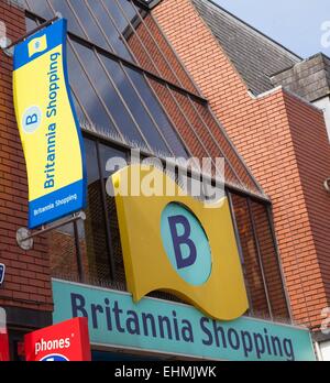 town centre shops shopping hinckley leicestershire Stock Photo