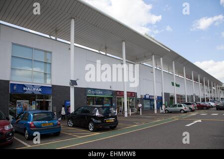 Shops in Kingsthorpe, Northampton, the Halifax Building Society Stock Photo