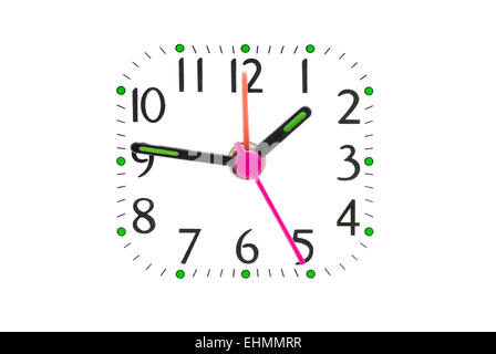 clock dial isolated on white Stock Photo