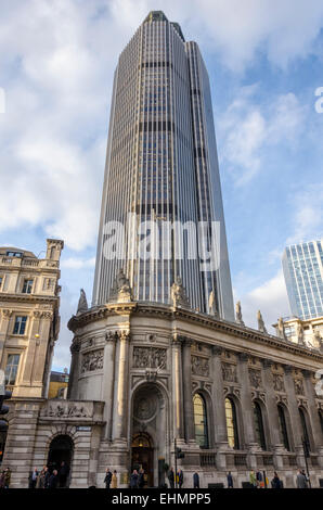 Tower 42 originally designed by Richard Seifert for the National Westminster Bank and called the NatWest Tower. London, UK Stock Photo