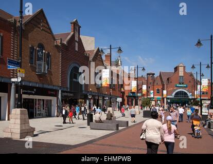 Shopping in Walsall town centre, West Midlands Stock Photo