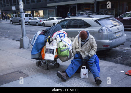 Homeless man all his belongings in a shopping cart Seattle Washington ...