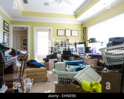 Hoarders' Messy Office, USA Stock Photo