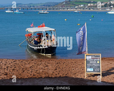 Passenger ferry, running between Teignmouth and Shaldon, Devon, England UK Stock Photo