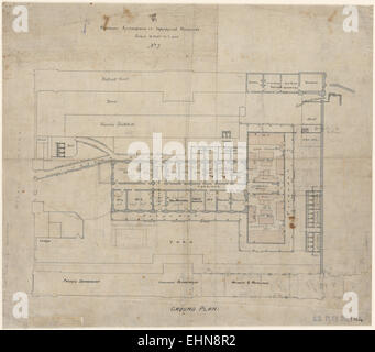 Sydney Proposed alterations to Immigration Barracks. Ground plan, No. [Number] 1 Stock Photo