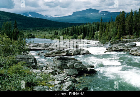 This is Kamajokk in summer. Still full of water melting from the snow of  the mountaintops nearby in the national parks Stock Photo - Alamy