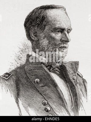 William Tecumseh Sherman, 1820 – 1891.  American soldier, businessman, educator and author. General in the Union Army during the American Civil War. Stock Photo