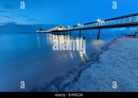 Pier at the Baltic Sea at dawn Stock Photo