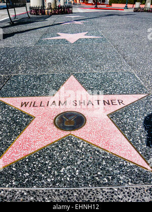 William Shatner's star on the Hollywood Walk of Fame Stock Photo