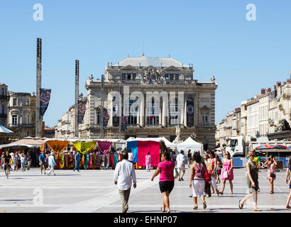 Montpellier Place de la Comédie Stock Photo