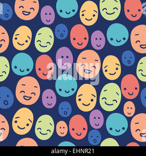 Funny faces seamless pattern background Stock Photo