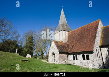 St Michael and All Angels Church, Berwick, East Sussex, England Stock Photo