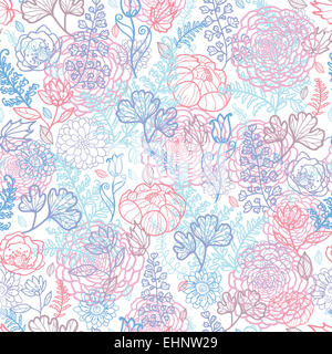 Morning colors floral seamless pattern background Stock Photo