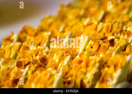 Many cakes with milk and peanuts in a pastry Stock Photo
