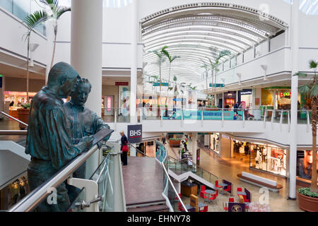 Interior of The Mall at Cribbs Causeway, Bristol. A large out of town shopping centre in South Gloucestershire, England. Stock Photo