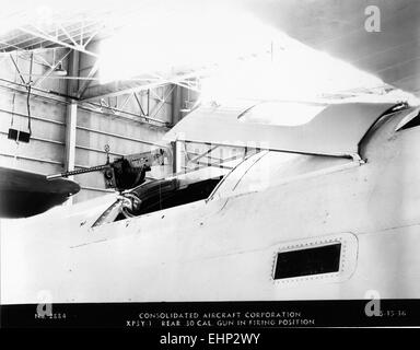 A photograph of the waist gun position on the Consolidated PBY-5 ...