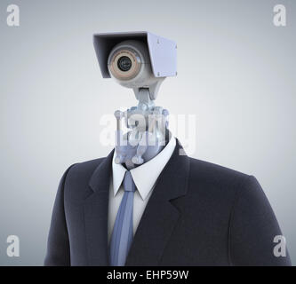 Automated surveillance camera. Clipping path included Stock Photo