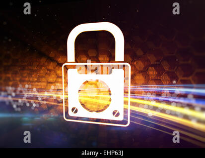 Padlock as a symbol of information safety Stock Photo
