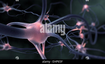 Excitation of the nervous system. Stock Photo