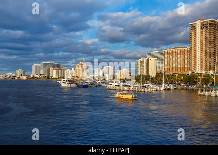 View of the Fort Lauderdale Intracoastal Waterway Stock Photo