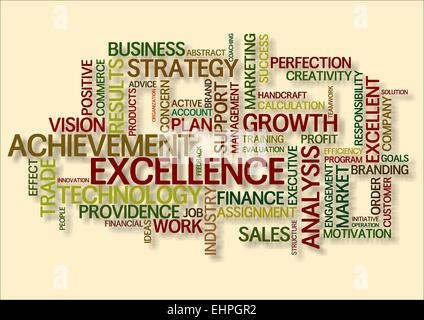 word cloud for excellence Stock Photo