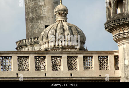 Architecture details of Heritage,monument ,and land mark Charminar built in 1591 CE, Hyderabad,India. Stock Photo