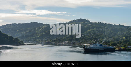 The town of Savusavu located in Fiji in the South Pacific. Stock Photo