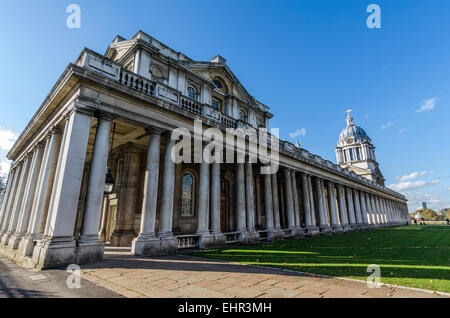 King William Court at the Old Naval College in Greenwich is the building which houses the famous Painted Hall. Stock Photo