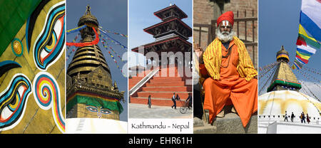 The city of Kathmandu in Nepal Stock Photo