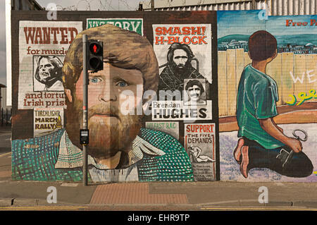 Republican Mural. West Belfast. Northern Ireland Stock Photo